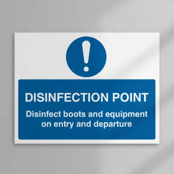 Disinfection Point - Disinfect Boots and Equipment on Entry and Departure