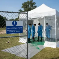 Disinfection Point - Disinfect Boots and Equipment on Entry and Departure