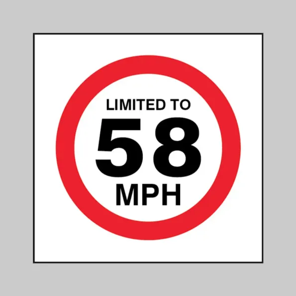Limited to 58mph