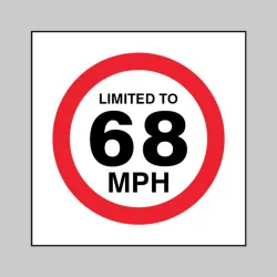 Limited to 68mph