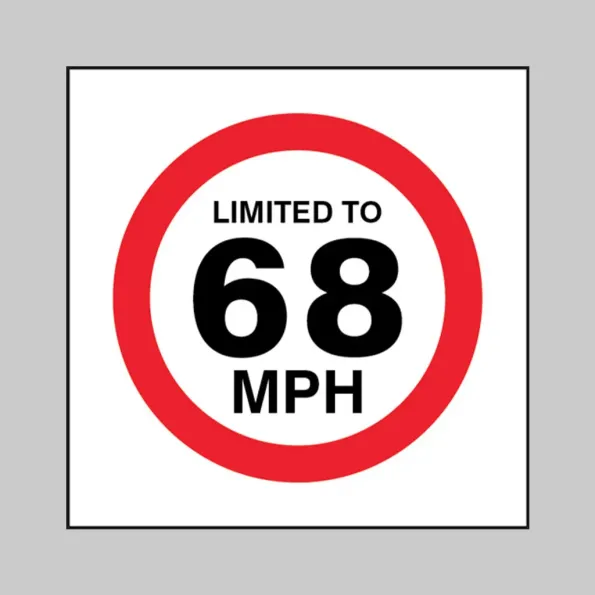 Limited to 68mph