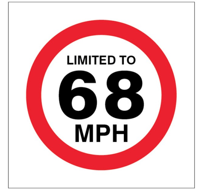 Limited to 68mph