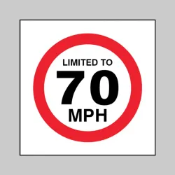 Limited to 70mph