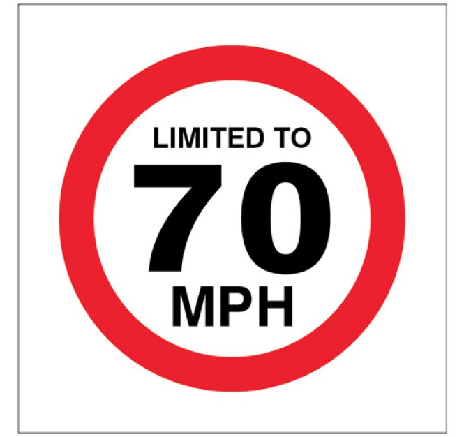 Limited to 70mph