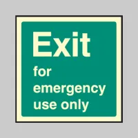Exit for Emergency Use Exit for Emergency Use