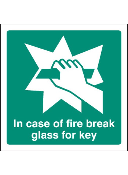 In Event of Fire Break Glass for Key