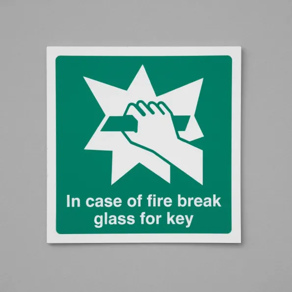 In Case of Fire Break Glass for Key In Case of Fire Break Glass for Key