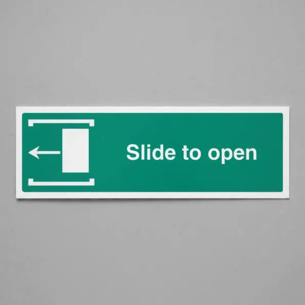 Slide to Open - Arrow Left Slide to Open - Arrow Left