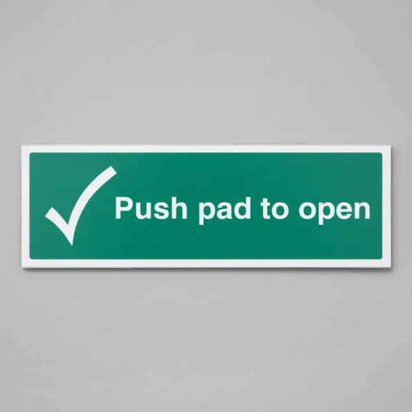 Push Pad to Open Push Pad to Open