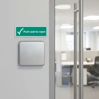 Push Pad to Open