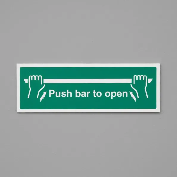 Push Bar to Open Push Bar to Open