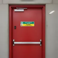 Exit for Emergency Use Only - Caution - Door Is Alarmed Exit for Emergency Use Only - Caution - Door Is Alarmed
