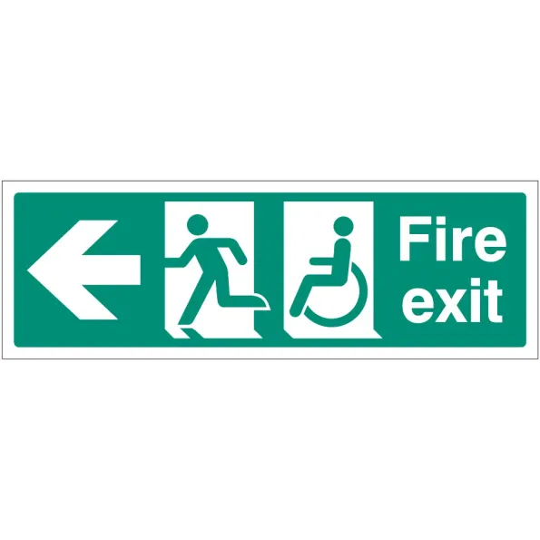 Disabled Fire Exit - Arrow Left Disabled Fire Exit - Arrow Left