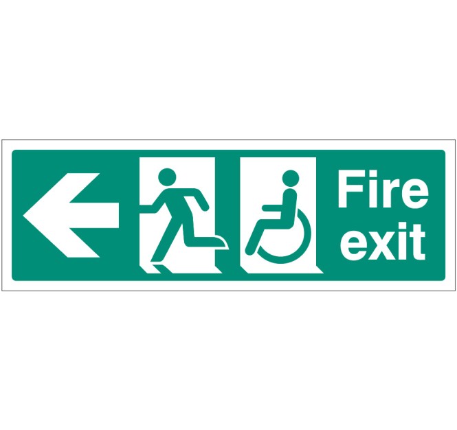 Disabled Fire Exit - Arrow Left