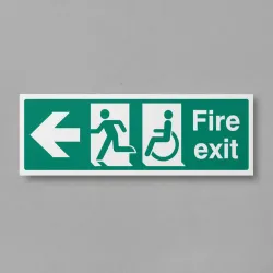 Disabled Fire Exit - Arrow Left Disabled Fire Exit - Arrow Left