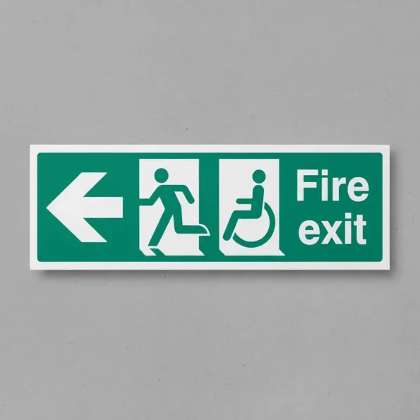 Disabled Fire Exit - Arrow Left Disabled Fire Exit - Arrow Left