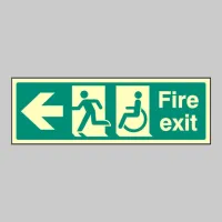Disabled Fire Exit - Arrow Left Disabled Fire Exit - Arrow Left
