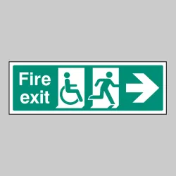 Disabled Fire Exit - Arrow Right