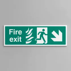 HTM Fire Exit - Arrow Down Right HTM Fire Exit - Arrow Down Right