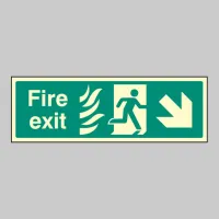 HTM Fire Exit - Arrow Down Right HTM Fire Exit - Arrow Down Right