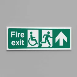 Disabled Fire Exit - Arrow Up / Straight On Disabled Fire Exit - Arrow Up / Straight On