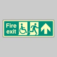 Disabled Fire Exit - Arrow Up / Straight On Disabled Fire Exit - Arrow Up / Straight On