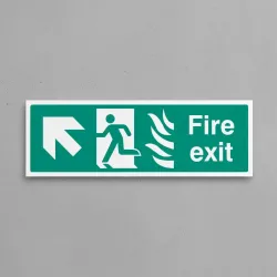 HTM Fire Exit - Arrow Up Left HTM Fire Exit - Arrow Up Left
