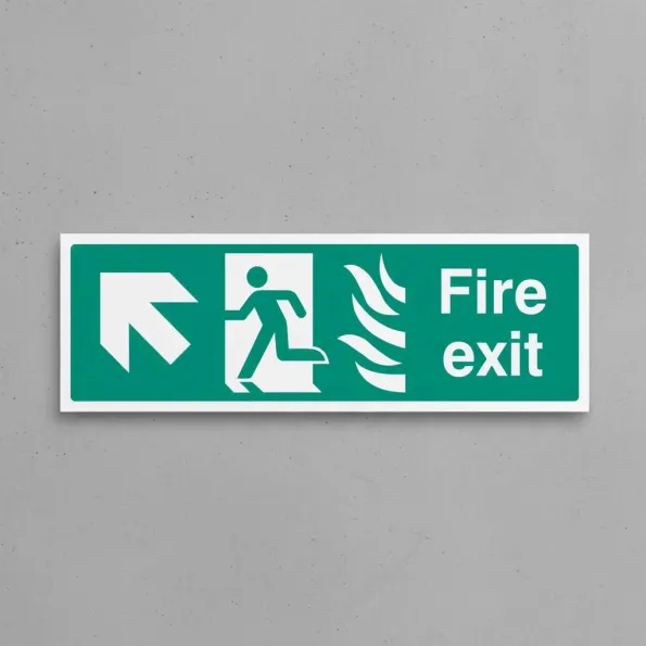HTM Fire Exit - Arrow Up Left HTM Fire Exit - Arrow Up Left