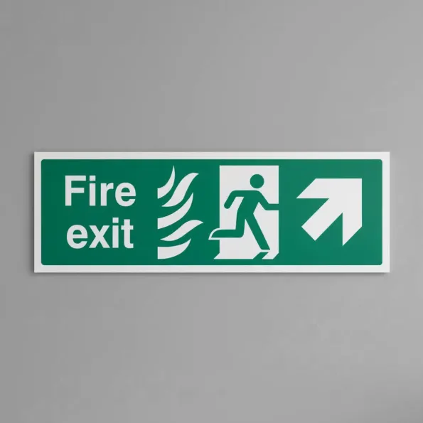 HTM Fire Exit - Arrow Up Right HTM Fire Exit - Arrow Up Right