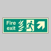 HTM Fire Exit - Arrow Up Right HTM Fire Exit - Arrow Up Right