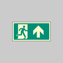 Intermediate Fire Exit Marker - Arrow Up / Straight On Intermediate Fire Exit Marker - Arrow Up / Straight On
