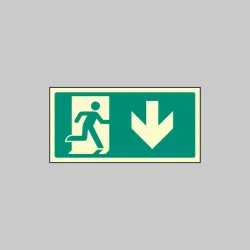 Intermediate Fire Exit Marker - Arrow Down Intermediate Fire Exit Marker - Arrow Down