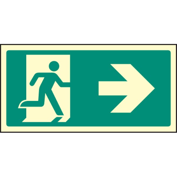 Intermediate Fire Exit Marker - Arrow Right
