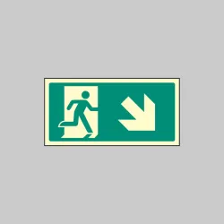 Intermediate Fire Exit Marker - Arrow Down Right Intermediate Fire Exit Marker - Arrow Down Right