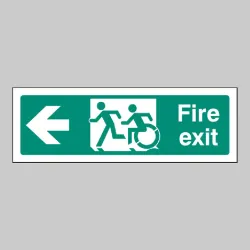 Inclusive Disabled Fire Exit Design - Arrow Left Inclusive Disabled Fire Exit Design - Arrow Left