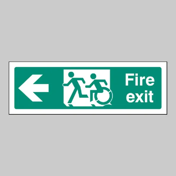 Inclusive Disabled Fire Exit Design - Arrow Left Inclusive Disabled Fire Exit Design - Arrow Left