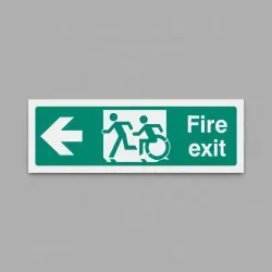 Inclusive Disabled Fire Exit Design - Arrow Left Inclusive Disabled Fire Exit Design - Arrow Left