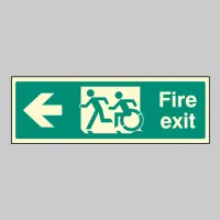 Inclusive Disabled Fire Exit Design - Arrow Left Inclusive Disabled Fire Exit Design - Arrow Left