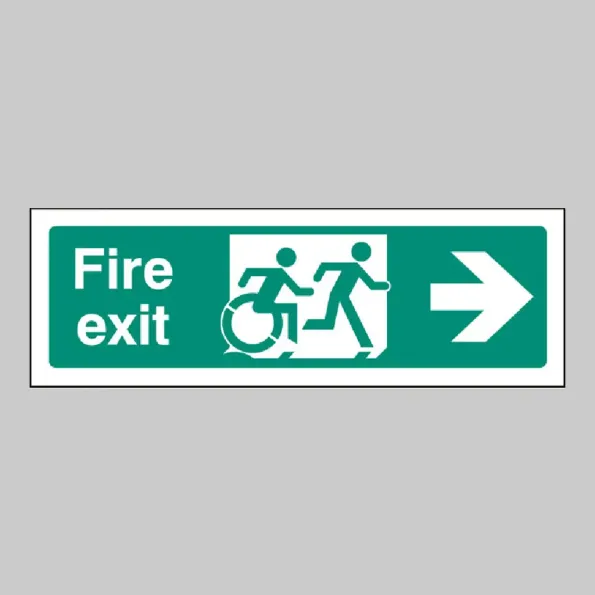 Inclusive Disabled Fire Exit Design - Arrow Right Inclusive Disabled Fire Exit Design - Arrow Right