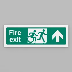 Inclusive Disabled Fire Exit Design - Arrow Up Inclusive Disabled Fire Exit Design - Arrow Up