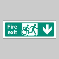 Inclusive Disabled Fire Exit Design - Arrow Down Inclusive Disabled Fire Exit Design - Arrow Down