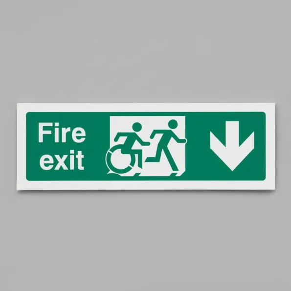 Inclusive Disabled Fire Exit Design - Arrow Down Inclusive Disabled Fire Exit Design - Arrow Down