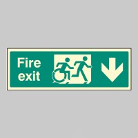 Inclusive Disabled Fire Exit Design - Arrow Down