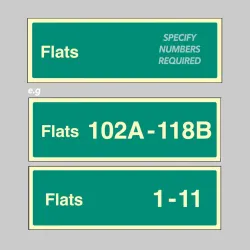 Flats X-Y (Specify when Ordering: eg 1-20) - Stairway Dwelling ID