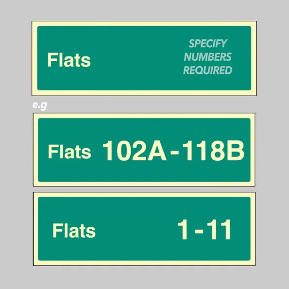 Flats X-Y (Specify when Ordering: eg 1-20) - Stairway Dwelling ID Flats X-Y (Specify when Ordering: eg 1-20) - Stairway Dwelling ID