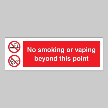 No Smoking or Vaping Beyond this Point No Smoking or Vaping Beyond this Point