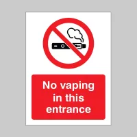 No Vaping in this Entrance