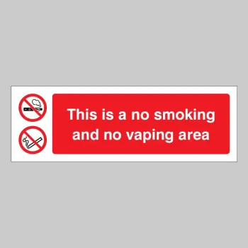 This is a No Smoking and No Vaping Area This is a No Smoking and No Vaping Area