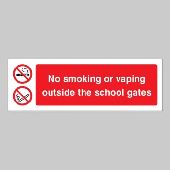 No Smoking or Vaping Outside the School Gates No Smoking or Vaping Outside the School Gates