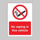 No Vaping in this Vehicle